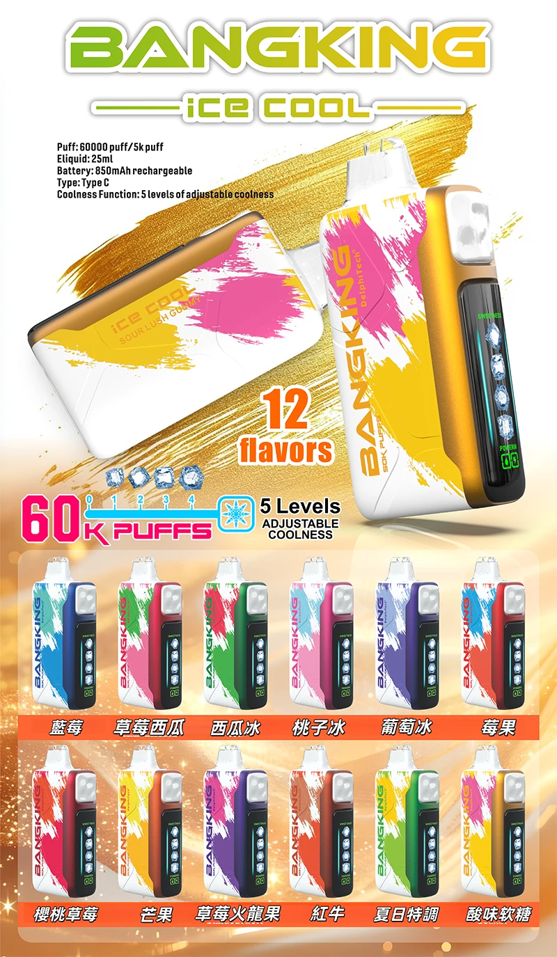 Bang-King-60000口一次性電子煙口味匯總